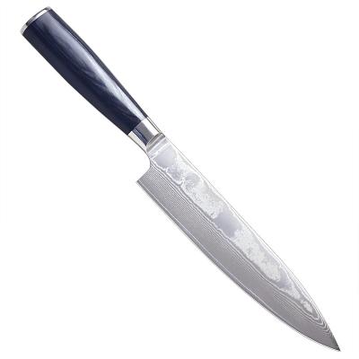 China Profesional Sustainable Japanese Style 8 Inch Chef Steel 67 Layers VG10 Damascus Knife With Pakka Handle for sale