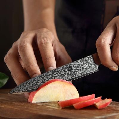 China Sustainable Kitchen Knife Serving Professional 67 Layers Eco-Friendly Japanese Damascus Steel 5 Inch Chef Knives Stainless Steel Stocked for sale