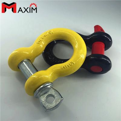 China Heavy Industry Heavy Duty Durable Zinc Plating Coating Anti Rust D Ring Shackles for sale