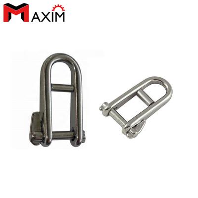 China Heavy Industry Marine Hardware Stainless Steel Key Pin D Shackle With Bar for sale