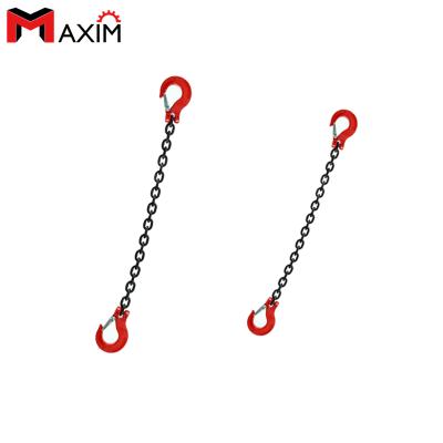 China Din/USA Or Else Double Two Hooks Grade80 Lashing Chain Sling With Sling Hook for sale