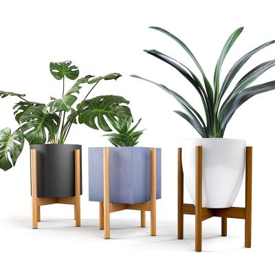 China Nordic Artificial Home Style Flower Pot Wholesale Plant Stand Plastic Wooden Flower Pot & Planters Europe for sale