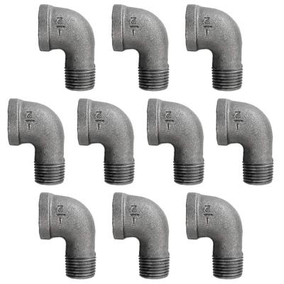 China To Your Wall 1/2 Inch Cast Iron Pipe Fitting Malleable Elbow Retro Style 90 Degree Threaded Conduit Elbow For DIY Industrial Furniture for sale