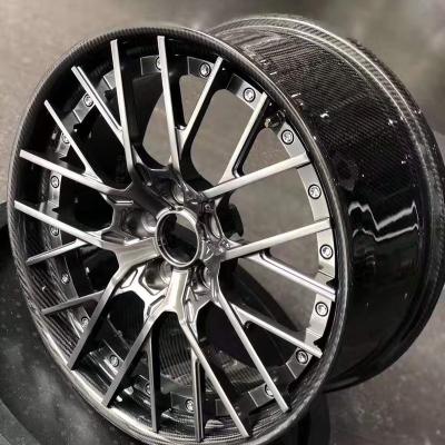 China Wheel 2-Piece Rim For Car Benz E S CLS BMW New WRSCF2 5 7 X3 ALLOY New Technology Alloy Wheel Forged Carbon Fiber Composite Wheel for sale