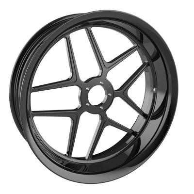 China Wholesale Price MTWR-3 Design Aftermarket Wheel 18 Inch 5 Holes Alloy Wheels Black Rims For 15~30 Passenger Motorcycle for sale