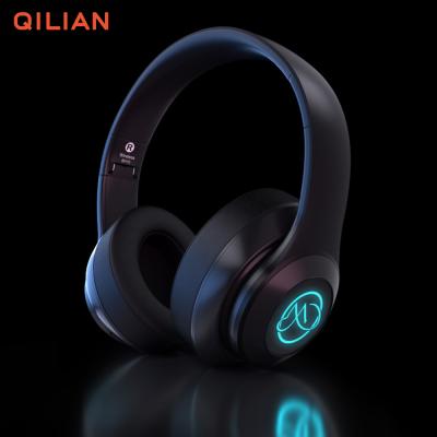 China Custom sport headphones bluetooth light headband BH10 logo LED wireless bass headphone for sale