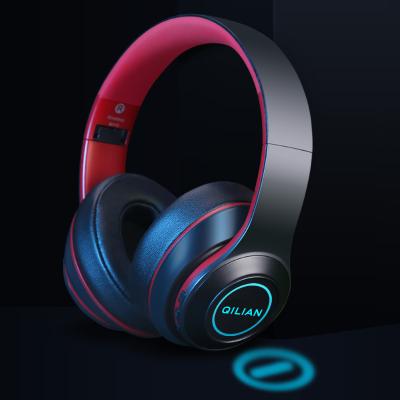 China Factory Sales BH10 Headband RGB Over Ear Bluetooth Wireless Headphones Noise Cancel Lightweight Gaming Earbuds Headset for sale