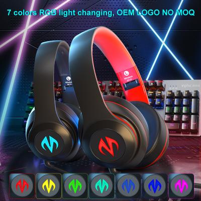 China BC10 Headband Logo RGB Gaming Customs Lead Headset with Microphone Gaming Earphones Wireless bluetooth for ps4 for sale