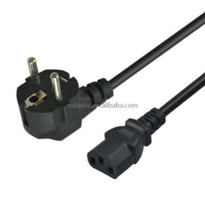 China Computer RUIZEINC 3 Prong C14 Plug EU AC Laptop Power Cable Computer Power Cord 220V for sale