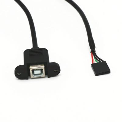 China Custom MP3 / MP4 Player USB 2.0 Type B Panel Mount Female To 5 Pin Connector for sale