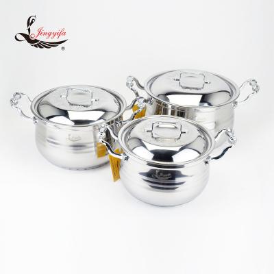 China Sustainable Prestige Stainless Steel Non-Stick Cookware Sets With Nice Pattern And Capsulated Bottom for sale