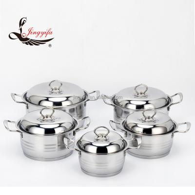 China Sustainable Kitchen Ware 10PCS Potato Pot Set Steel Cookware for sale