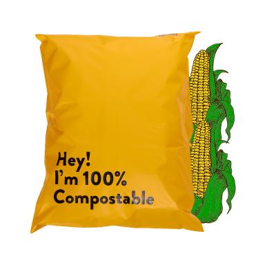 China Yellow Biodegradable Custom Mailing Bag Biodegradable Mailing Messenger Bag Biodegradable Packaging Corn Bag Purple Poly Bag Ads Biodegradable Mailing Polymailer for sale