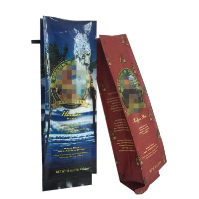 China Recyclable Aluminum Foil Kraft Paper Pouch Bag Coffee Bags Packaging With Valve for sale