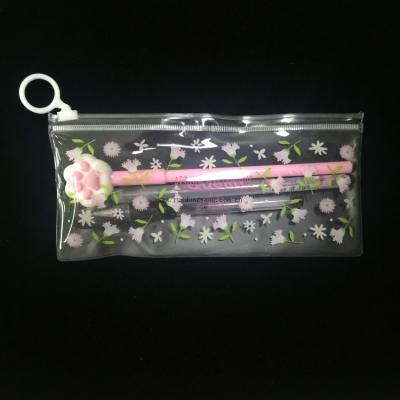 China Sparkle Glitter Clear Purse Tote Bag Jelly Candy Vinyl PVC Moisture Proof Plastic For Pen For Make Up for sale