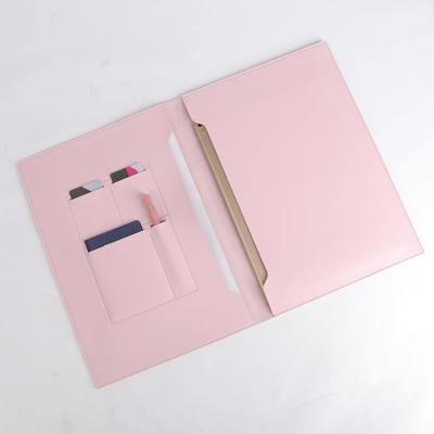 China Portable A4 Storage Folder Documents Leather Padfolio Clip Folder Case Case Business Folder Bag Organizer for sale