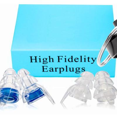 China Reusable High Fidelity Concert Earplugs Musicians Ear Plugs With Custom Paper Boxes for sale