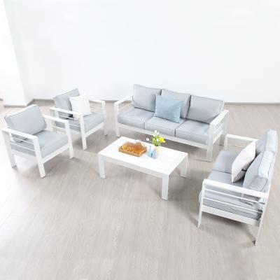 China New Next Ningbo Minimalist Sofa Set Elegant Aluminum Style Outdoor Outside Garden Patio Furniture for sale