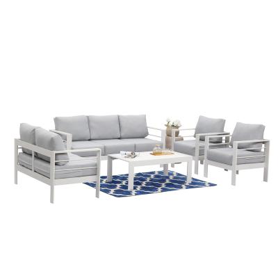 China Modern Luxury Sectional Aluminum Sofa Garden Furnitur Set Metal Garden Furnitur for sale