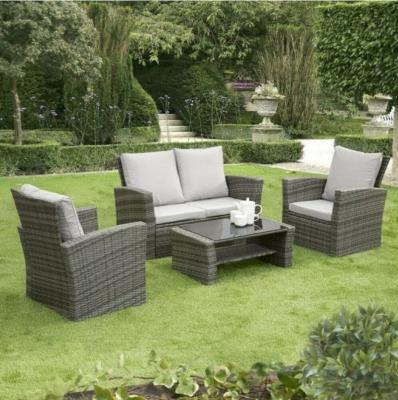 China EUROPEAN Small Size Classic Outdoor Garden Furniture Patio 4pcs Single Rattan Sofa Sets for sale