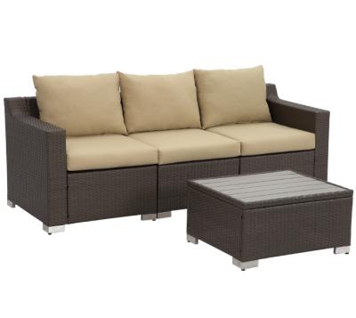 China Modern Simple Outdoor Sectional Rattan Sofa Set Garden Sofa Style Furniture Material for sale