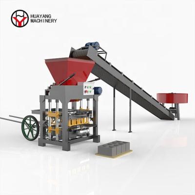 China Building Material Shops HY4-2B Small Semi-automatic Concrete Block Brick Machine Unfired Cement Fly Ash Permeable Brick Making Machine for sale