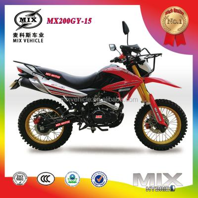 China New Design Powerful 200cc/250cc Dirt Bike/Brazil Dirt Bike Muffler Dual Inverted Shock MX200GY-15 for sale