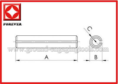 China Flexible Bucket Teeth Pins , Excavator Bucket Pins 04X55 SP 0.8 for sale