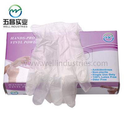 China Factory Wholesale Protective Cheap Powder Free China Vinyl Gloves for sale