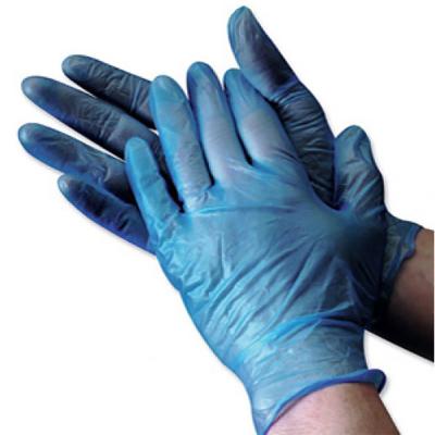 China House Cleaning Cheap Wholesale Food Grade Powder Free Blue Vinyl Gloves for sale