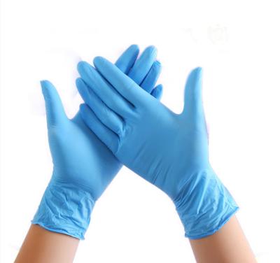 China Wholesale Disposable Nitrile Anti-Slip Vinyl Mixing Gloves Powder Free Light Blue Black PVC Food Processing Gloves for sale