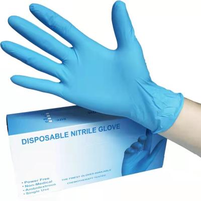 China Wholesale Pink Medical Examination Nitrile Food Prossing Micro-contact Gloves Black Blue Medical Disposable OEM for sale