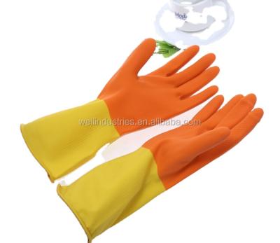 China Multi Color Cheap Household Long Gloves Latex Cleaning Rubber Cleaning Gloves Out Of Door In Door for sale