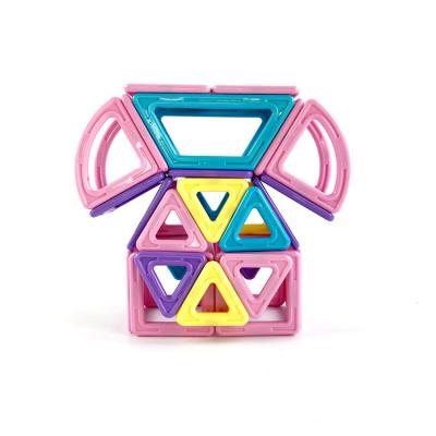 China Magnetic Castle Blocks Plastic Building Blocks Eco-friendly Material For Kids 3D DIY Magnetic Tiles Toys for sale