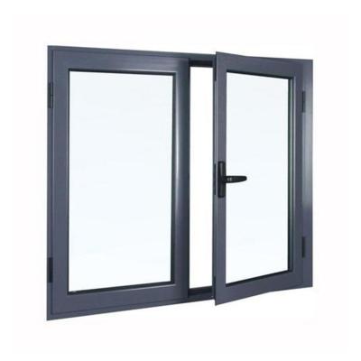 Chine Aluminum Folding Matt Black Tempered Clear Glass Good Prices Screen Windows Cheap Casement Windows à vendre