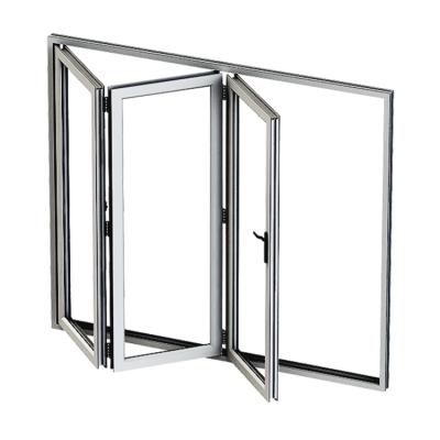 Chine Modern Metal Frame Aluminum Alloy Bi Folding Doors With Tempered Double Glazing à vendre