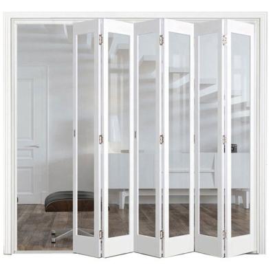 중국 Modern Customized Size Upvc Plastic Frame Accordion Doors Folding Door Design Bi Fold Glass Doors Exterior Glass 판매용