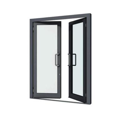 Chine Modern High Quality Customized Matt Black Aluminum Casement Doors With Grilles à vendre