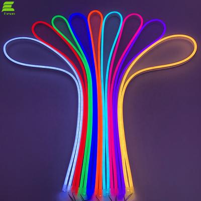 China DC12V AC220V 6*12mm 8*16mm Square Cable Led Pink Yellow Red White Blue Green Neon Light Single Side Lamp Cable Strip for sale