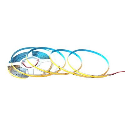 China Hotel DC 12V 24V Ultra Low Energy Consumption Slim Flexible Rope Light 320led 12W/m Cob Led Strip for sale