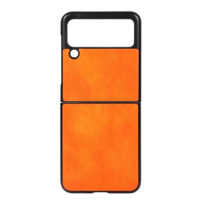 China Shockproof PU Leather Cases Matte Back Cover Mobile Phone Hard Filter Mount For Samsung Galaxy Z Flip 3 Z Flip Z Fold 3 for sale