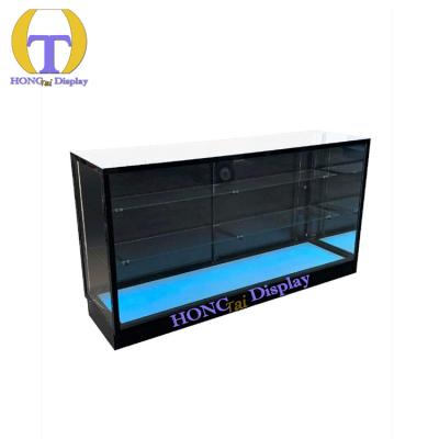 China Smoke Shop/Retail Shop New Upgraded 70inch Full Vision Showcase Glass Display Cases With LED Lighting for sale