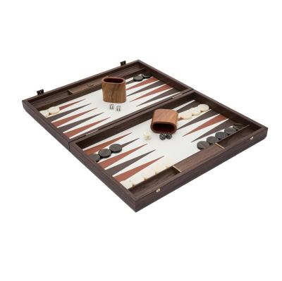 China Chess Game Competition Or Puzzle Game Wholesale Customized Classics Brown Color Cheap Wooden Backgammon Board Game Set for sale