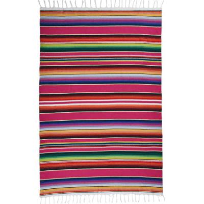 China Cotton Table Cover 7 Chakra Rainbow Stripes Tapestry Fire Retardant Beach Towel Yoga Mat for sale