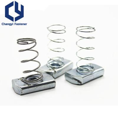 China Heavy Industry Stainless Steel Nut M5 M6 M8 M10 M12 Galvanized Springless Metal Channel Strut Spring Nuts for sale