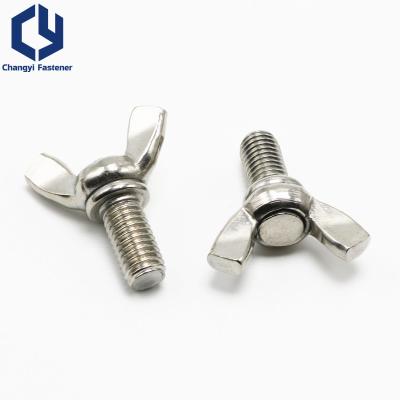 China 304 stainless steel wing nut screw wing bolts and nut CHY-0022 for sale