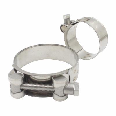 China Hot Sale Stainless Steel Single Bolt Pipe Clamp , Strong Stainless Steel Throat Circle for sale