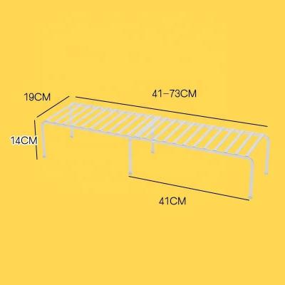 China Multi Functional Expandable Kitchen Storage Condiments Household Shoe Cabinet Metal Kitchen Storage Rack for sale