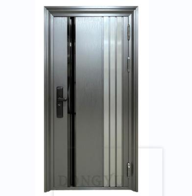 China Modern Fire Protection Exterior Main Front Entry Door Designs Exterior Double Stainless Steel Storm Security Doors for sale