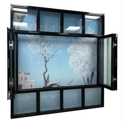 China Magnetic Folding Screen Tempered Glass Balcony Windows Horizontal Folding Local Aluminum Bifold Bifold Window for sale